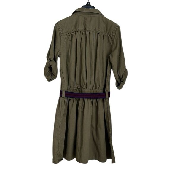 Ralph Lauren Dress Girls Size 14 Khaki Button Front Belted Chino Shirtdress - Picture 2 of 12
